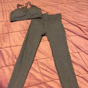 Gray Marl Workout Set